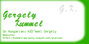 gergely kummel business card